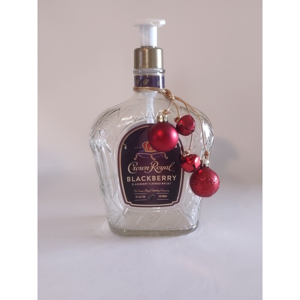 Repurposed Blackberry Crown Royal Soap Dispenser